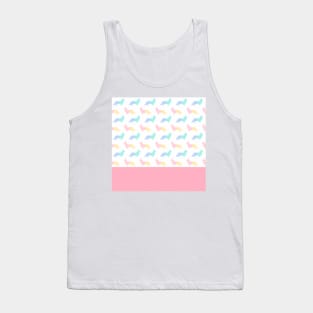 Corgi Pastel Silhouettes Pattern Small Tank Top